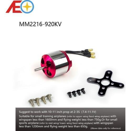 AEORC Brushless Motor A28L MM2216 920KV 1270KV 3.0mm Shaft Brushless Outrunner Motor for RC Aircraft Plane Airplane Multi-copter