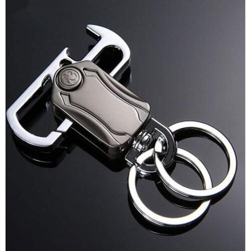 Car Fidget Spinner Zinc Alloy Keychain Ring For Fiat 500X 500L 500 C 600 Albea Bravo 2 Croma 2 DS 3 4 5 Doblo Stilo Panda