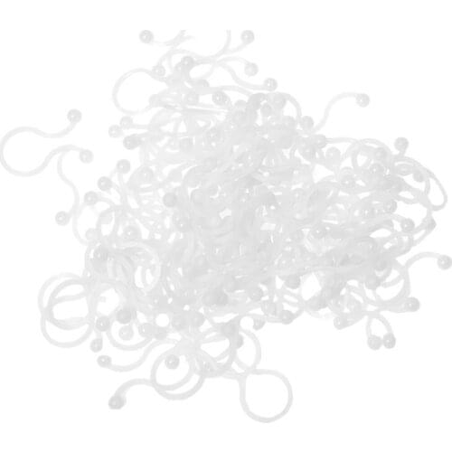 White Nylon Round Tips Twist Lock Cable Tie 100 Pcs