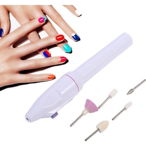 Fast Nail Art Drill KIT Nail File Polisher Drill Kit Mini Portable Tips Manicure Pedicure Toenail Salon Pen Art Tool