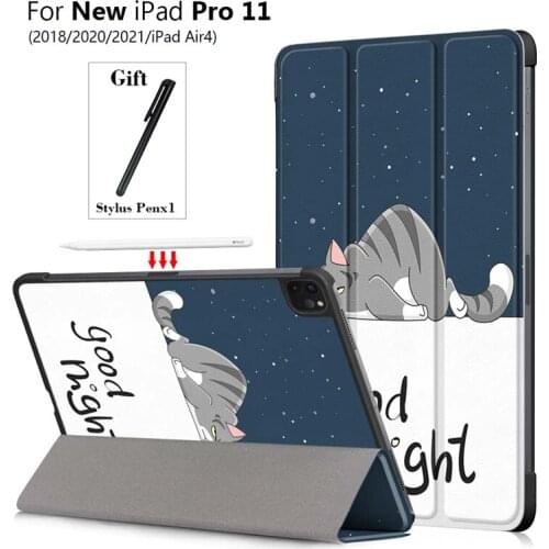 Case for iPad Pro 11 Inch 2nd/3rd Generation 2021/2020/2018,Ultra Lightweight Smart Trifold Stand Cover,Also Fit iPad Air 4 case