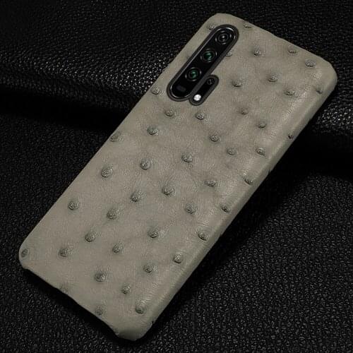 100% Genuine Ostrich Leather Cover Case For Honor 20 Pro 10i 20i 30S 30 Pro 10 9 LiteFor 10X 9X 8X Note 10 V30 Pro V20 V10 V9