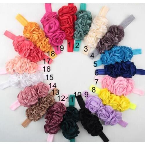 Kids cloorful flower headband bandeau bebe infant bandeau chiffon Summer style girl head bandYH561