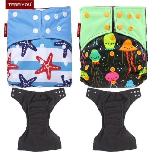 New Infant Washable Cloth Diaper Charcoal Bamboo Baby Cloth Nappies Reusable Cloth Diapers