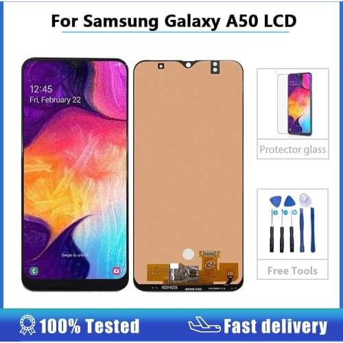 6.4" Display For Samsung Galaxy A50 A505 A505F/DS A505FD A505F A505A LCD Display Touch Screen Digitizer Glass Assembly + tools