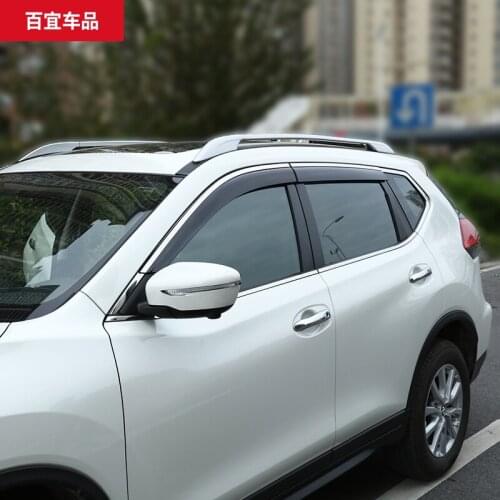 For X-trail X Trail Rogue T32 QASHQAI J11 2015+Window Visor Vent Shades Sun Rain Deflector Guard Awnings Auto Accessories