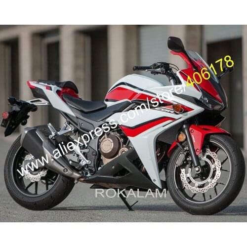 Fairings Set For Honda CBR500R 2016 2017 2018 Body Cover CBR 500R 16 17 18 Red White Fairing (Injection molding)
