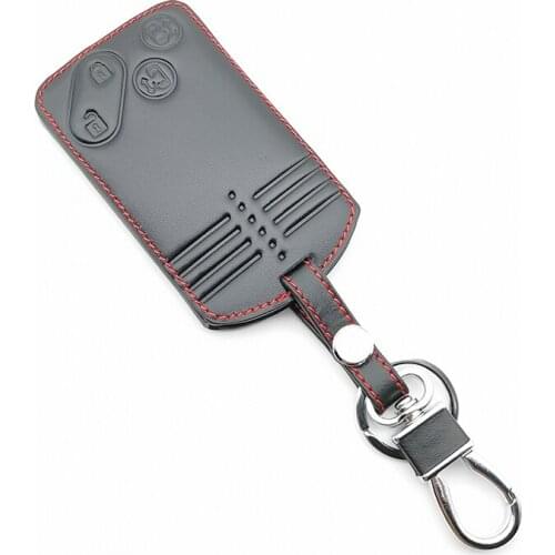 Leather Car Key Fob Case Cover Protector Wallet Remote For Mazda 5 6 8 M8 CX-7 CX-9 4 Buttons Smart Remote Key