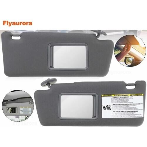 Left Driver Side Sun Visor For Toyota Tacoma 2005 2006 2007 2008/09/10/11/12 Visor Assembly Without Light 74320-04181-B1 (Gray)