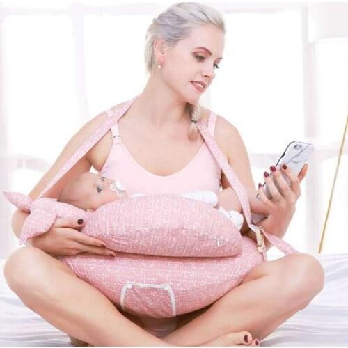 Multifunction Nursing Pillow Baby Maternity Breastfeeding Pillow Adjustable Pregnant Woman Waist Cushion Layered Washable Cover