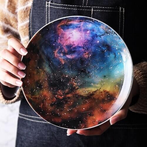 Nordic ceramic dinner plates marble tray decorative salad sushi dessert plate bone china dinnerware sets kitchen dishes