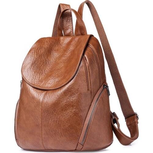 New Womens Backpacks Female Fashion PU Leather Backpack Shoulder Bags Daypack For Women Rucksack Feminine Mochila Schoolbag