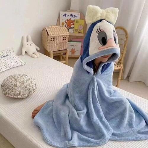 Disney Donald Duck Mickey Minnie Mouse Blanket Towel for Children Adults Robes Wrap Cover up for Shower Beach Home Towel