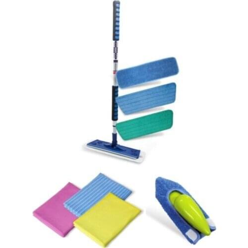 Silva Microfiber Super Set (classic Cloth Set (Glass Cloth, dust Cloth Kitchen Cloth) multi-Purpose Carpet Seat Car Hand Mopu, 3 Pcs Mop