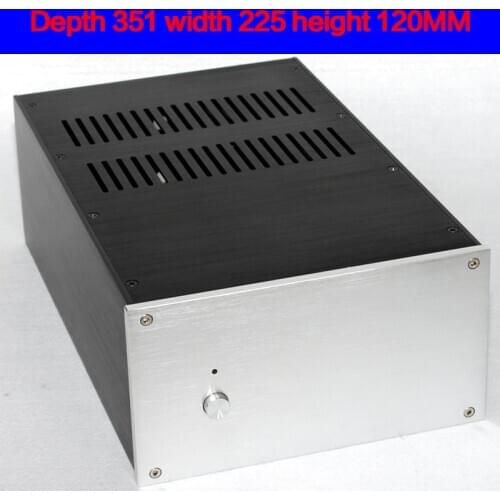 KYYSLB 351*225*120mm CJ133 All Aluminum Mono Amplifier Chassis Box House DIY Enclosure with Feet Screws Amplifier Case Shell