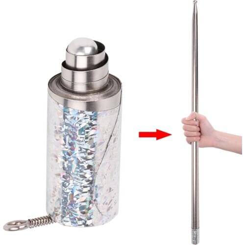 1.2m Steel Pocket Self-defense Telescopic Stick Portable Martial Arts Performance Extension Poles Outdoor Walking Sticks Camping