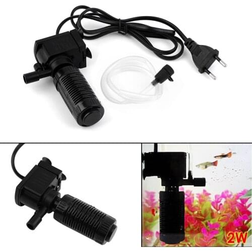 3 in 1 Portable Aquarium Internal Filter Multi-Functional Water Pump for Fish Tank 220-240V Aquariums Accessories Pump EU Plug