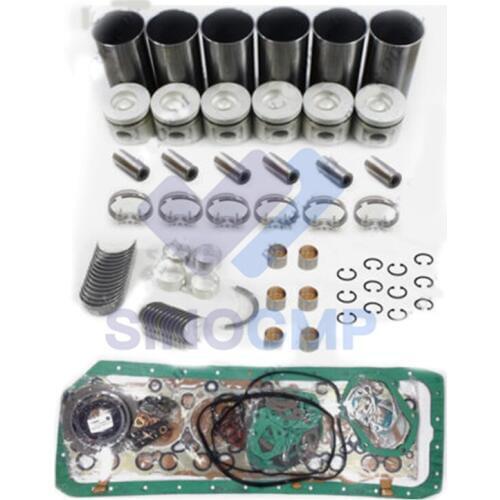 3066 Engine Rebuild Kit For Mitsubishi S6K S6KT Excavator 320B 320L Engine Pistons, Liners, Bearing Set Parts
