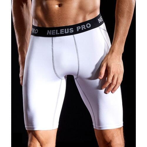 Mens Compression Shorts 2XL 3XL 90KG Male Fitness Casual Short Wear Under Base Layer Skinny Men Gym Sports Elastic White Legging