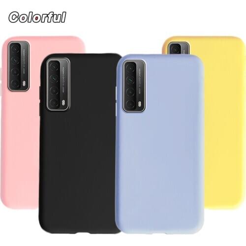 Candy Silicone Case For Huawei P Smart 2021 Phone Case 6.67" Soft TPU Back Cover For Funda Huawei P Smart 2021 Y7a Y 7A PPA-LX2