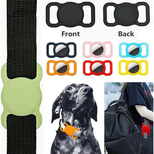Pet Silicone Protective Case for Apple Airtag Tracker Finder Dog Cat Collar Loop Compatible with Apple Airtags Pet Accessories