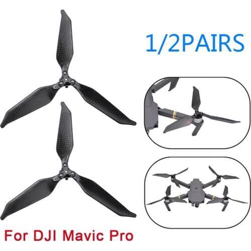 1/2 Pairs Carbon Fiber 3-Blade Low Noise Propeller for DJI MAVIC PRO Drone Spare Parts Props Folding Blade Accessory Wing