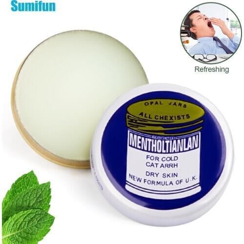 1/2Pcs 4g Mint Cool Cream Cold Headache Dizziness Mosquito Bites Anti-Itching Refreshing Cream Pain Relief Medical Plaster