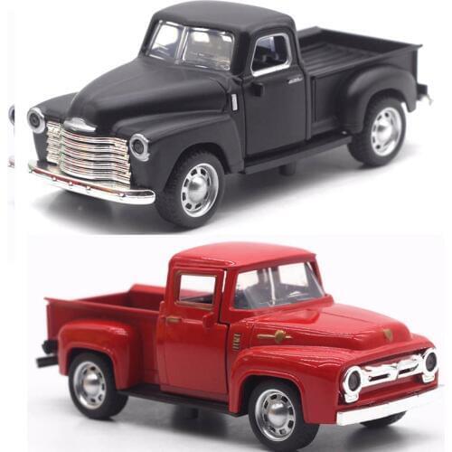 1:32 Scale Kids Alloy Pull Back Car Toy High Simulation Pickup Trucks Diecast Vehicles Miniature Car Model Toys Boy Gifts TY0485