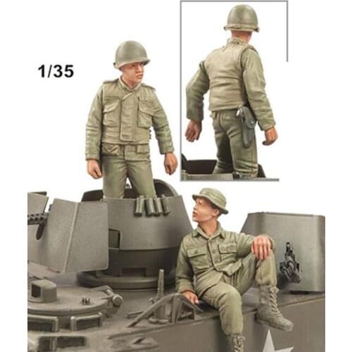 1/35 Scale Unpainted Resin Figure ACAV crew in Vietnam war 2 figures collection figure