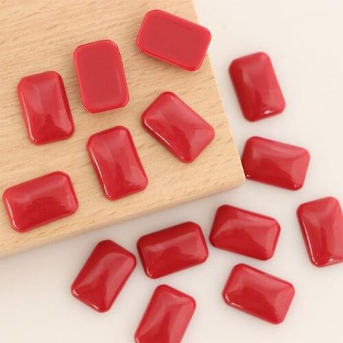 10 PCS 20x14mm Resin Half Square Connectors DIY Handmade Earrings Accessories For Jewelry Making