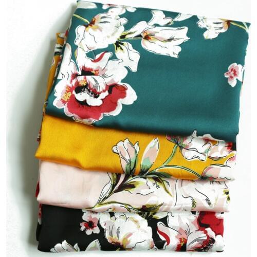 100cm*150cm Soft Scraf Shirt Gown Material Quality Crepe Satin Cloth Fabric