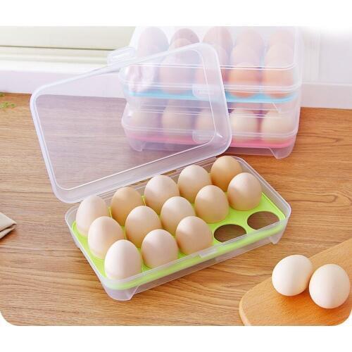 15g Egg Box Refrigerator Fresh Box Plastic Egg Storage Box