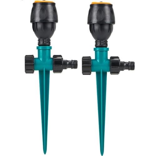 2 Set Of 360 Degree Rotating Nozzle Agricultural Watering Plastic Middle Distance Nozzle Combination Garden Lawn Irrigation Tool
