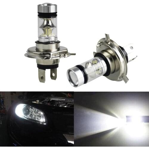 2pcs Car LED H4 100W Super Bright Fog Light Driving Lights Lamp White Bulbs 20 SMDs Car Headlight DC 12V
