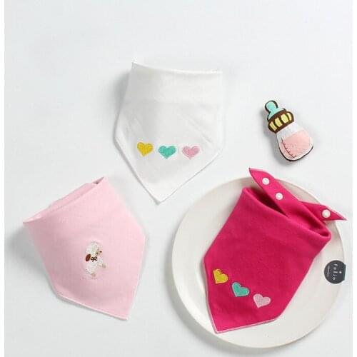 3Pcs/lot Bandana Baby Bibs for Girls Cute Pretty Princess Apron Toddler Infant Towel Kids Burp Cloth