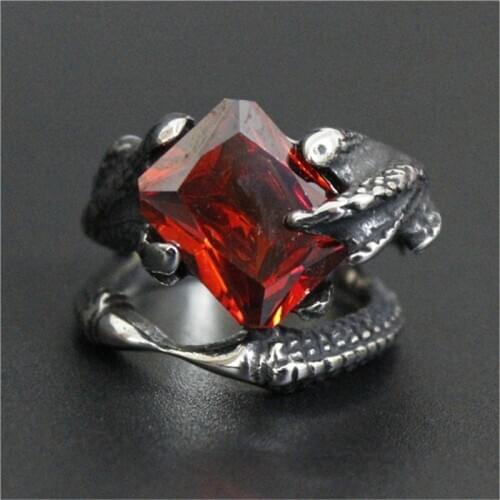 3pcs/lot Fast Shipping Size 7-13 Dragon Claw Ring 316L Stainless Steel Man Boy Band Party Ring