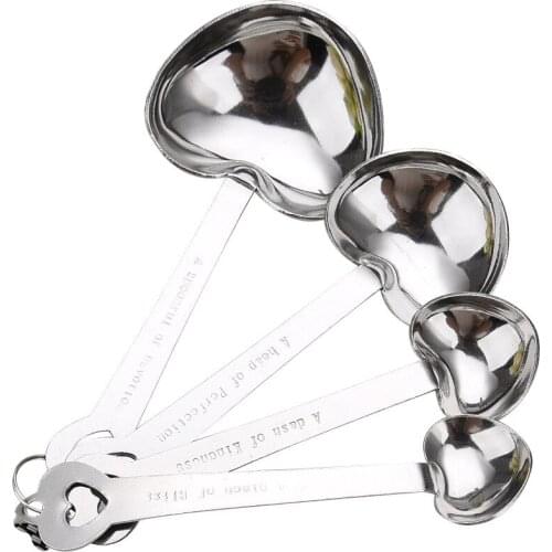 400pcs Love Beyond Measure Heart Shaped Measuring Spoons Wedding Favors Gifts Poly Bag Packing