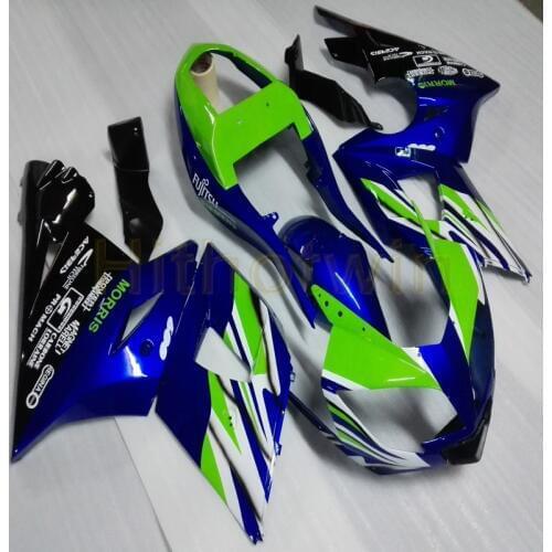 5Gifts+Custom blue green Motorcycle cowl for 600 2003 2004 2005 650 2003-2005 ABS motor Fairing kit M2