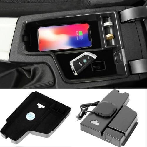 For Bmw F30 F31 F20 F21 X3 F25 X4 F26 X1 F48 G30 G31 F18 Mobile Phone Wireless Charging Central Armrest Storage Box