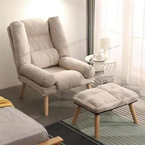 Lazy sofa bedroom single sofa net red computer nursing backrest chair balcony leisure folding small recliner