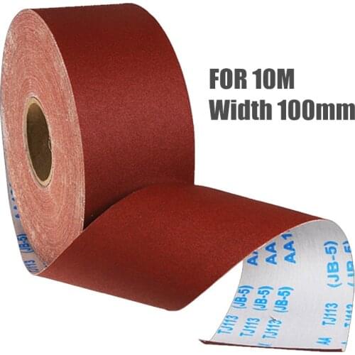 For 10m Width 100mm Emery Cloth Roll Polishing Sandpaper Grinding Tools Metalworking #60-800