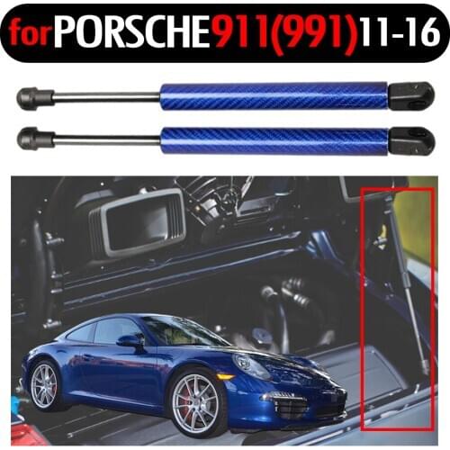 For PORSCHE 911 (991) Coupe 2011-2016 Gas Charged carbon Front Trunk Gas Spring Struts Prop Lift Support Damper 294.5mm