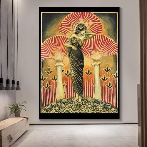 Psychic Fortunes Gypsy Circus Canvas Paintings Bohemian Goddess Posters and Prints Wall Art Picture Canvas Prints for Home Decor