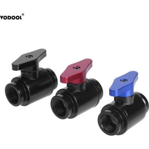 VODOOL G1/4 Vent Valve Aluminum Handle Double Inner Teeth Water Ball Valve Waterway Control For PC Computer Water Cooling System