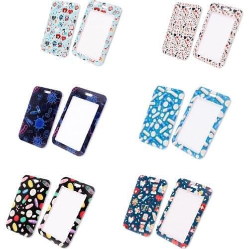 BH1595 Blinghero Medical Drugs Work Card Holder With Bacterial Lanyard Credit Card Holder Identity With Neck Strap For Nurse