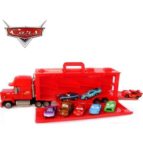 Disney Pixar 3 Lightning Uncle McQueen truck model can accommodate car transport container truck toy children toy car gift