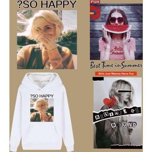 Fashion Charm Lady Heat Transfer Stickers Clothing Patches for Top Household Iron-on Transfers DIY Decoration Appliqued Parches