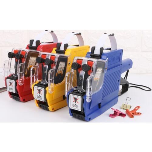 MX-6600 10 Digits Two-line Labeller Price Tag Gun Label 2 Lines For Retail Store Pricing Tag Display Tool + Ink Roller