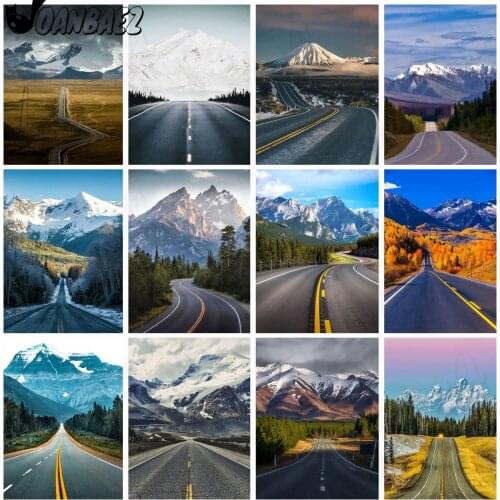 Road Diamond Painting Landscape Mosaic Kit Mountain 5D Diy Cross Stitch Embroidery Hand Mosaic Craft Home Decoration Gift Design