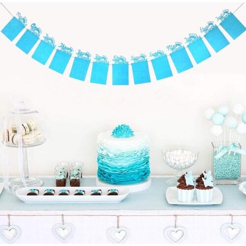 New DIY Decorations Supplies 1 set 12 Months Crown Photo Frame Banners Happy Birthday Baby Shower Boy Girl My First Year Party